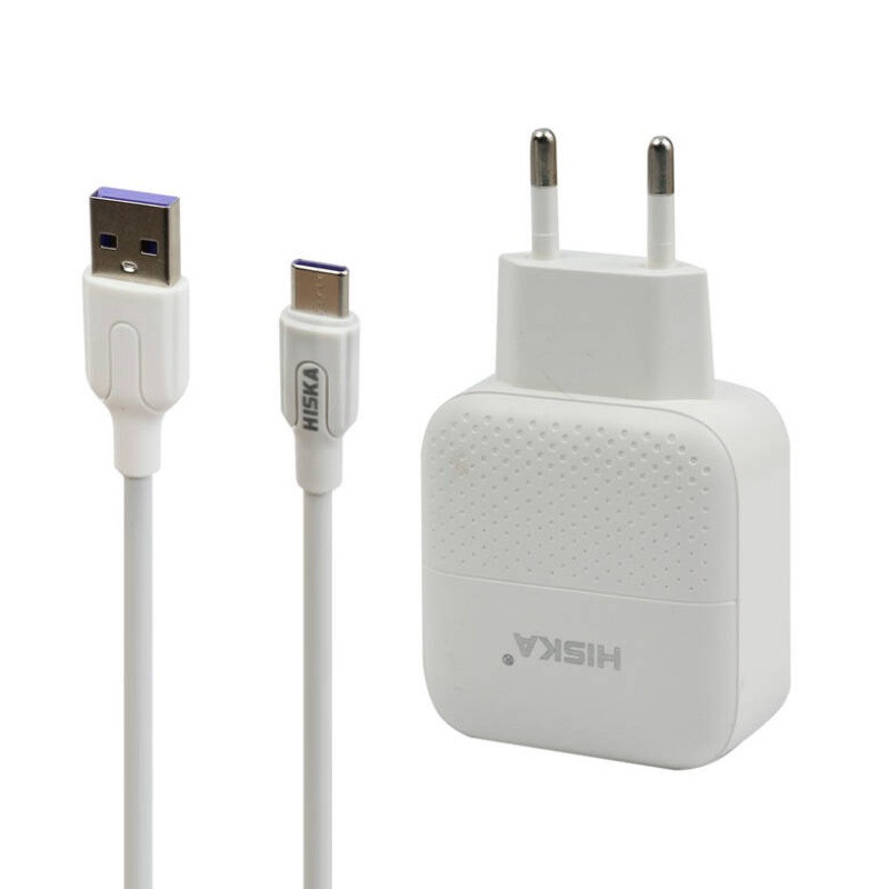 شارژر دیواری هیسکا مدل H111Q به همراه کابل تبدیل USB-C